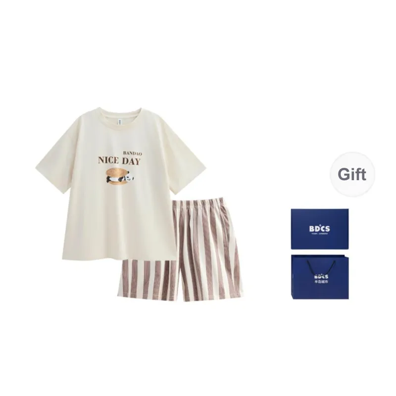Peninsula City Pajama Set Women's Gift Box Set Brown Apricot Color-0