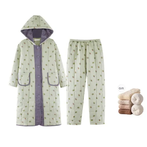 ZumashL Luxury Designer Series Pajama Set Women's Grass Green