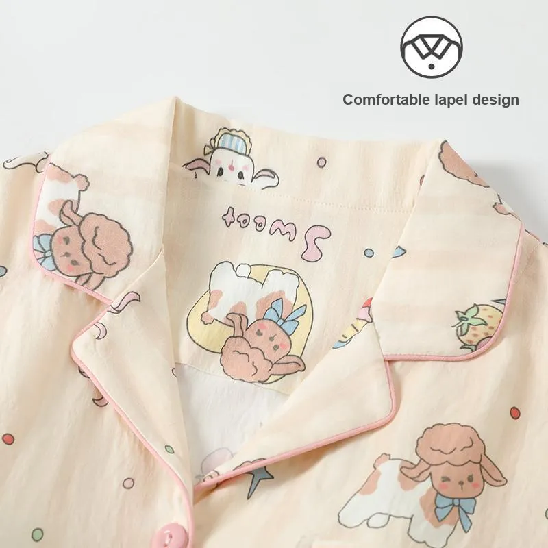 Maultiay Pajama Set Women's Apricot-2