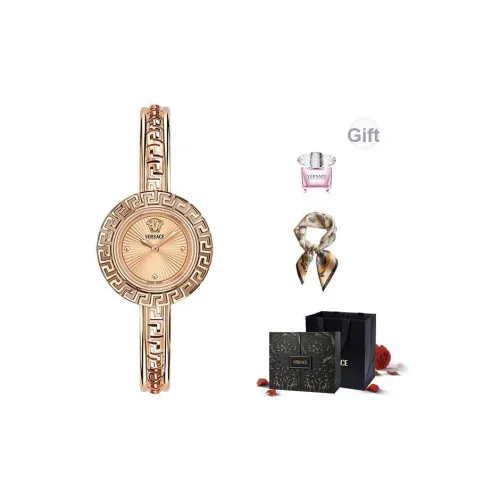 VERSACE Кварцевый механизм Женские часы 28мм*28мм*8,1мм Серебристый