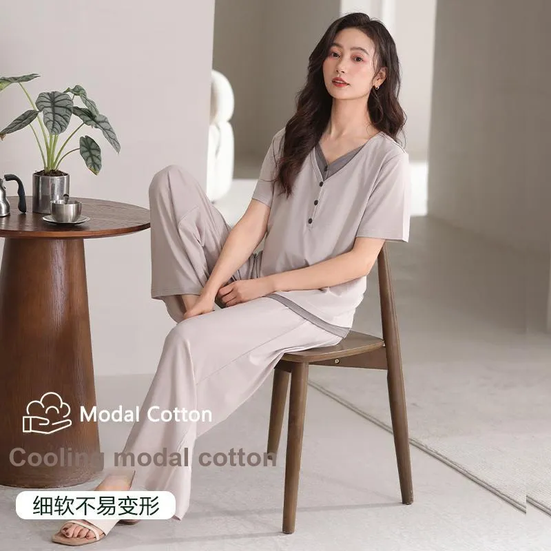 XIA.WA.ZHI.XIU Pajama Set Women's Gift Box Set Apricot-1