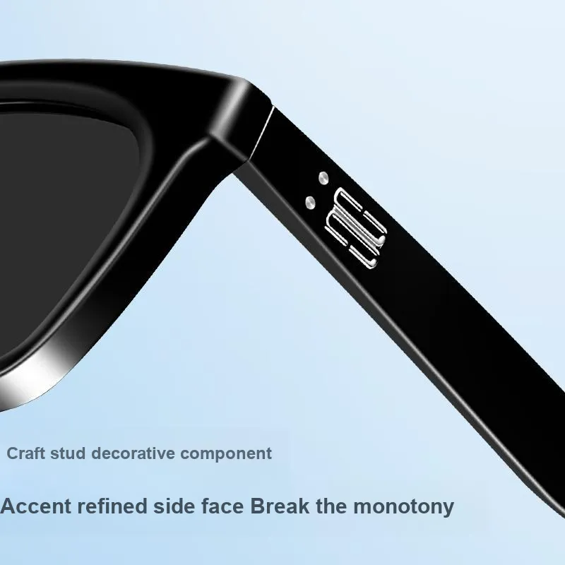 VEGOOS TR/Memory Plastic Cat Eye Sunglasses Unisex Black-5