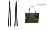 Black MK Tote Bag Shoulder Straps (Two Pieces)