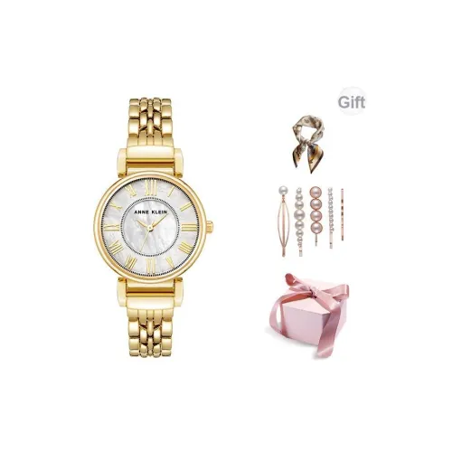 ANNE KLEIN ANNE KLEIN Наручные часы Кварцевый механизм Серебристый циферблат Женские часы Ограниченный Удача Коробка+шелковый шарф+Аксессуары