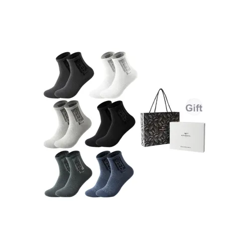 SEPTWOLVES Носки Crew Мужские 6 пар набор в подарочной коробке + сумка для покупок