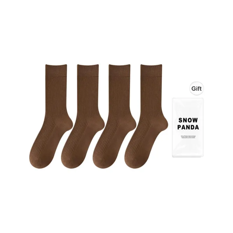 XXLLG Mid Calf Socks Women's Shopping Bag 4 Pack-9