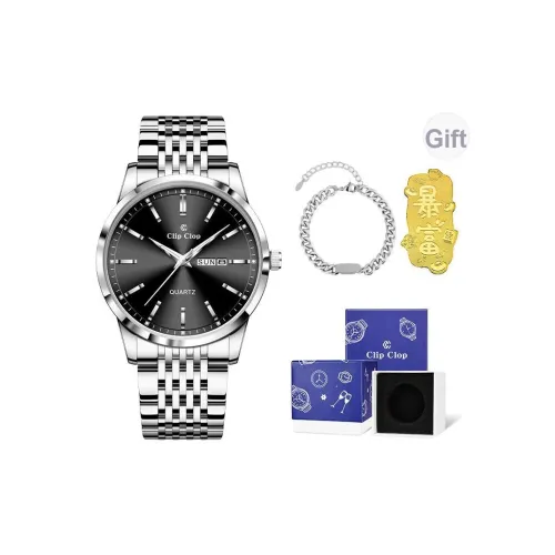 Clip Clop Кварцевый механизм ремешок из нержавеющей стали мужские часы многоцветный циферблат