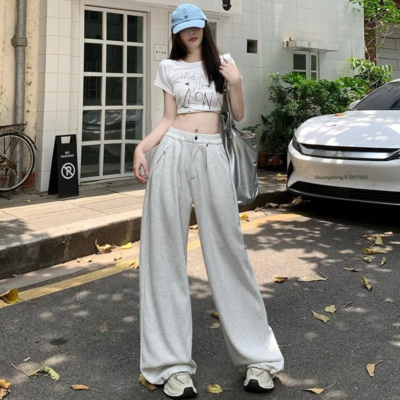 Wen Shan Casual Pants Women's Light Gray-2