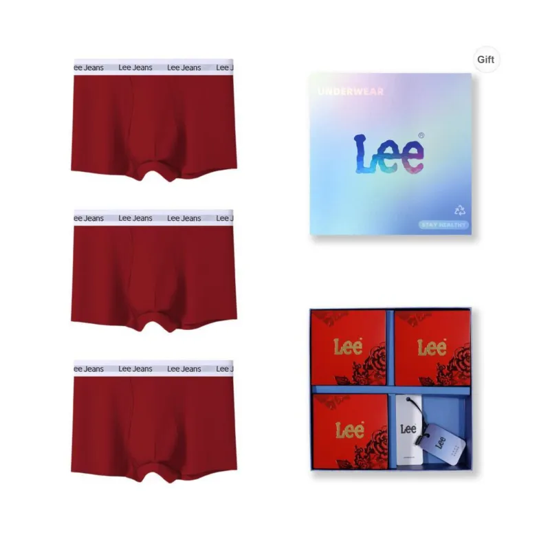 Lee Underpants Men's Combo Set Zodiac Year Red-21