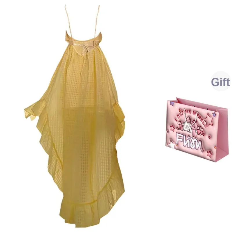 FLIM Slip Dresses Women's Yellow Bear Box-1