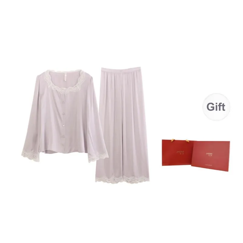 JINSANT Pajama Set Women's Pearl White-1