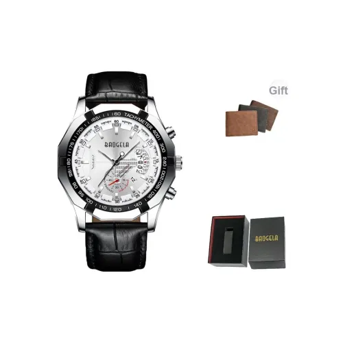 BAOGELA Кварцевый механизм Часы Мужские Белый циферблат