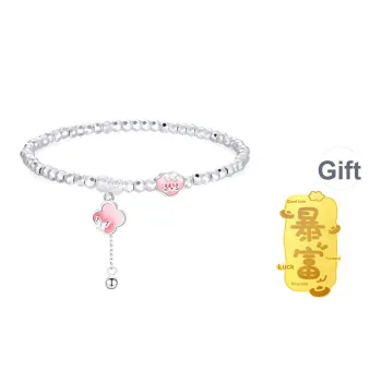 CHAOHONGJI S925 Silver Beaded Bracelet Women's