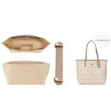 City33 Beige Brown Shoulder Strap Pad 20.5cm+Ecru Liner
