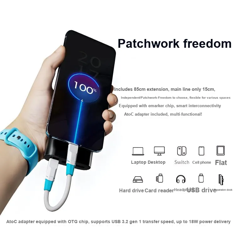 Lenovo Savior USB4 Cable A To Type C, Type C To Type C All Metal Shell, Multi Purpose Design Cables-2