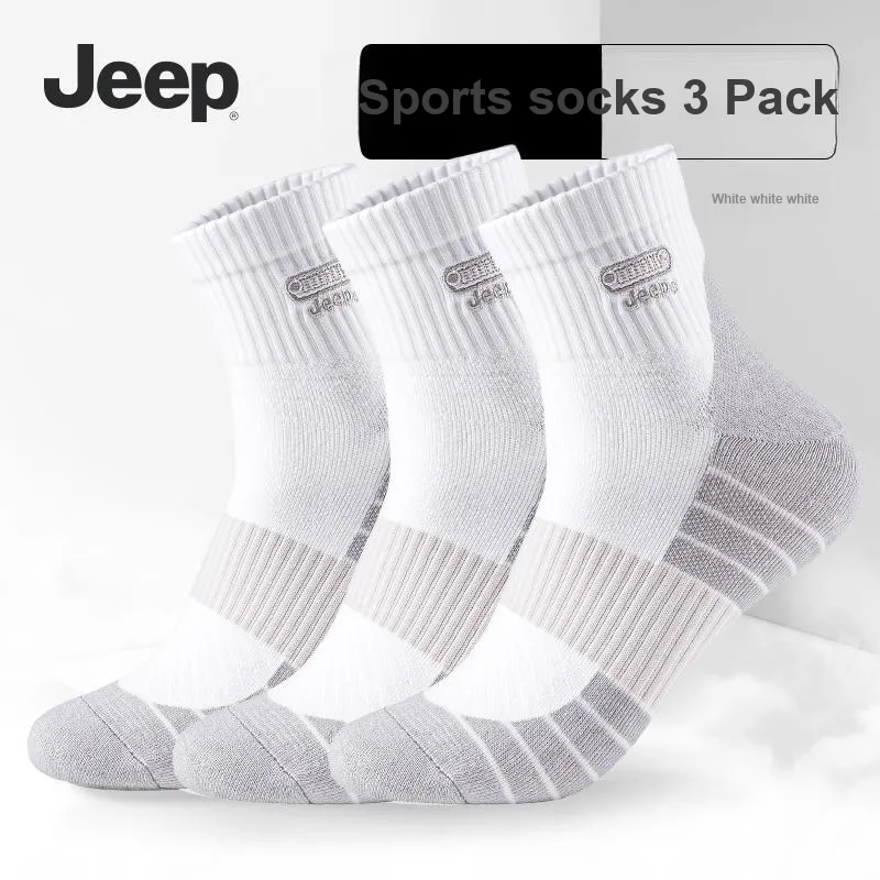 Jeep Mid Calf Socks Unisex 3 Pack-1