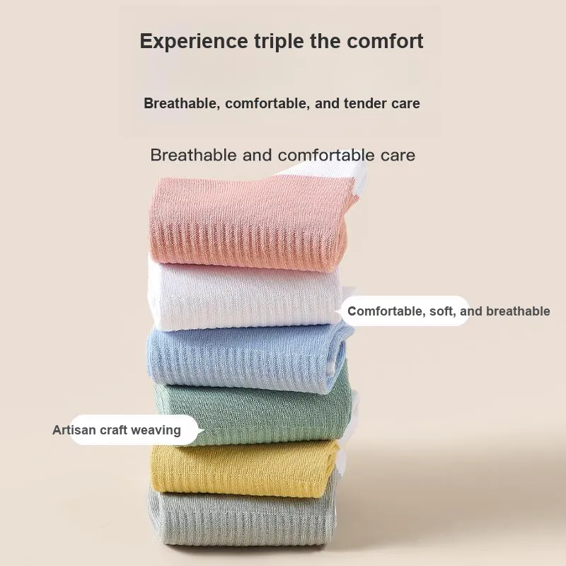 Lanza Mid Calf Socks Women's 6 Pack Morandi Color Palette-2