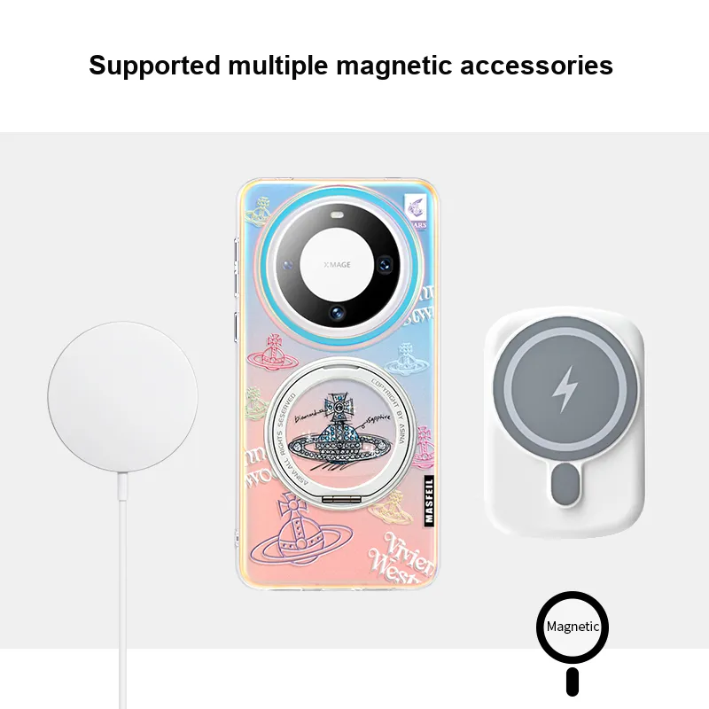 Marsfield Acrylic Material Rotate The Magnetic Bracket Phone Cases Compatibility Huawei Mate 70/60/50/P70/60-4