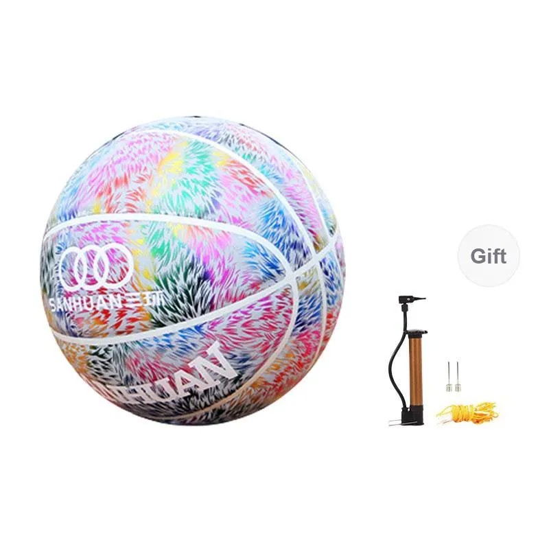 THREEHUAN PU Basketball Size 7 Ball Reflective Training Unisex-2