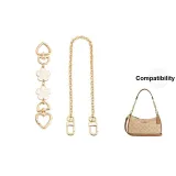 Gold-Tone Cherry Blossom 17cm+Decorative Chain 40cm