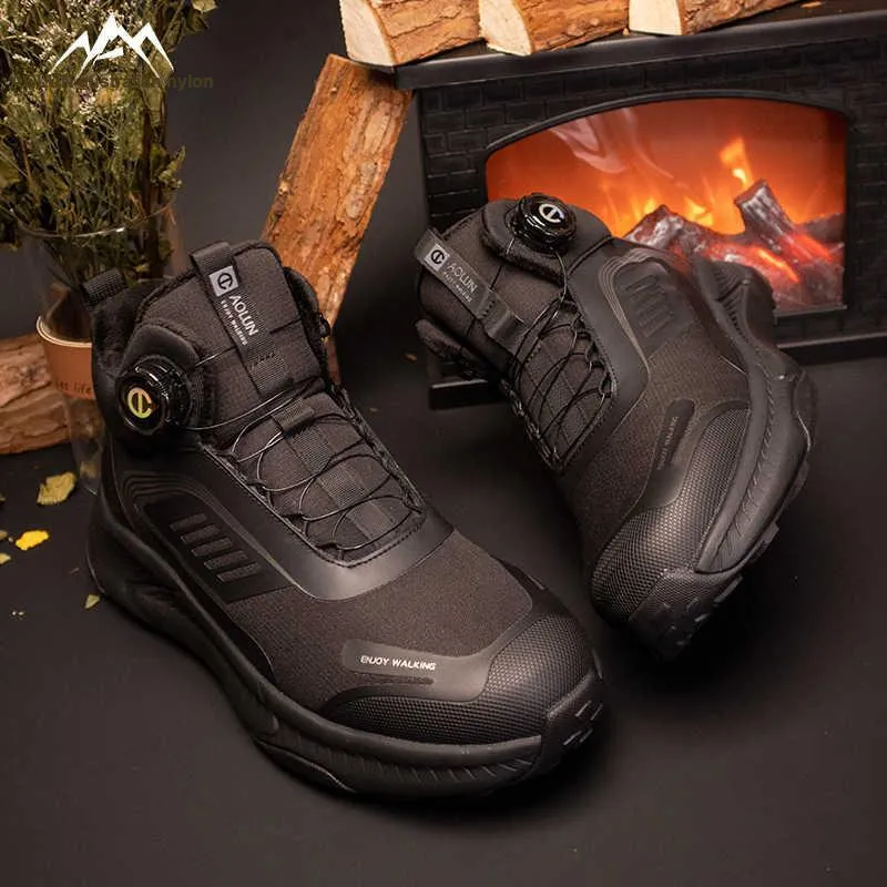 Auron Mid Top Hiking/Trekking Shoes Men's Black-3