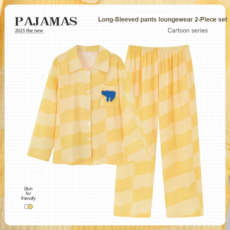 O'MESIK Pajama Set Women's Yellow-1