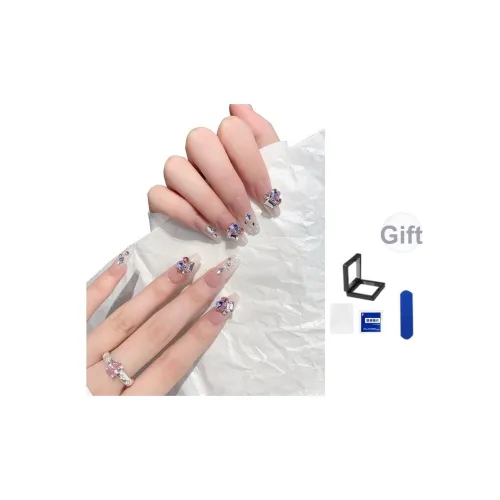 XNTX Фиолетовый Туманный Цветная глазурь False Nail Средний LADDER Прохладный Color Series Jump Цвет Coquette