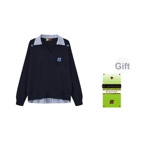 NSTNEW START Темно-синий с Sprouting Ярлык Женские Свитеры