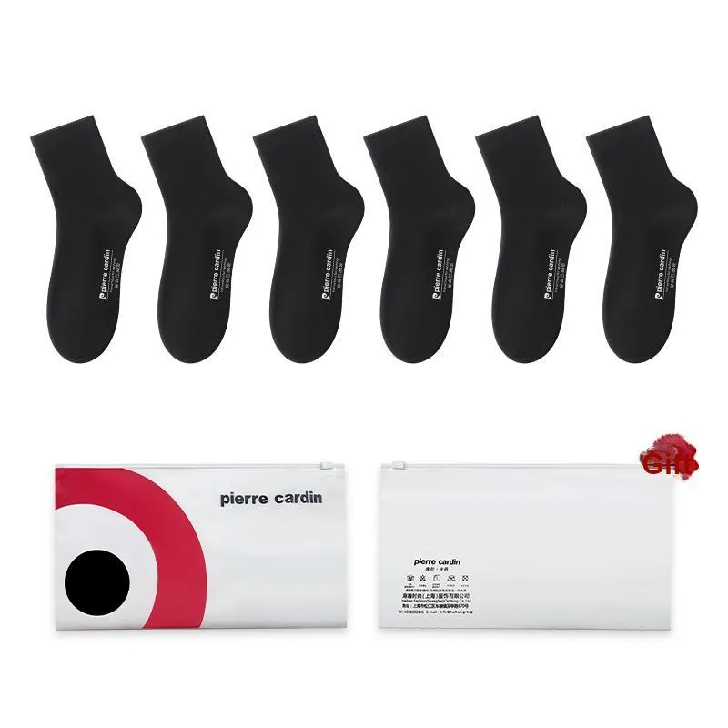 PIERRE CARDIN Mid Calf Socks Women's 6 Pack Black-0