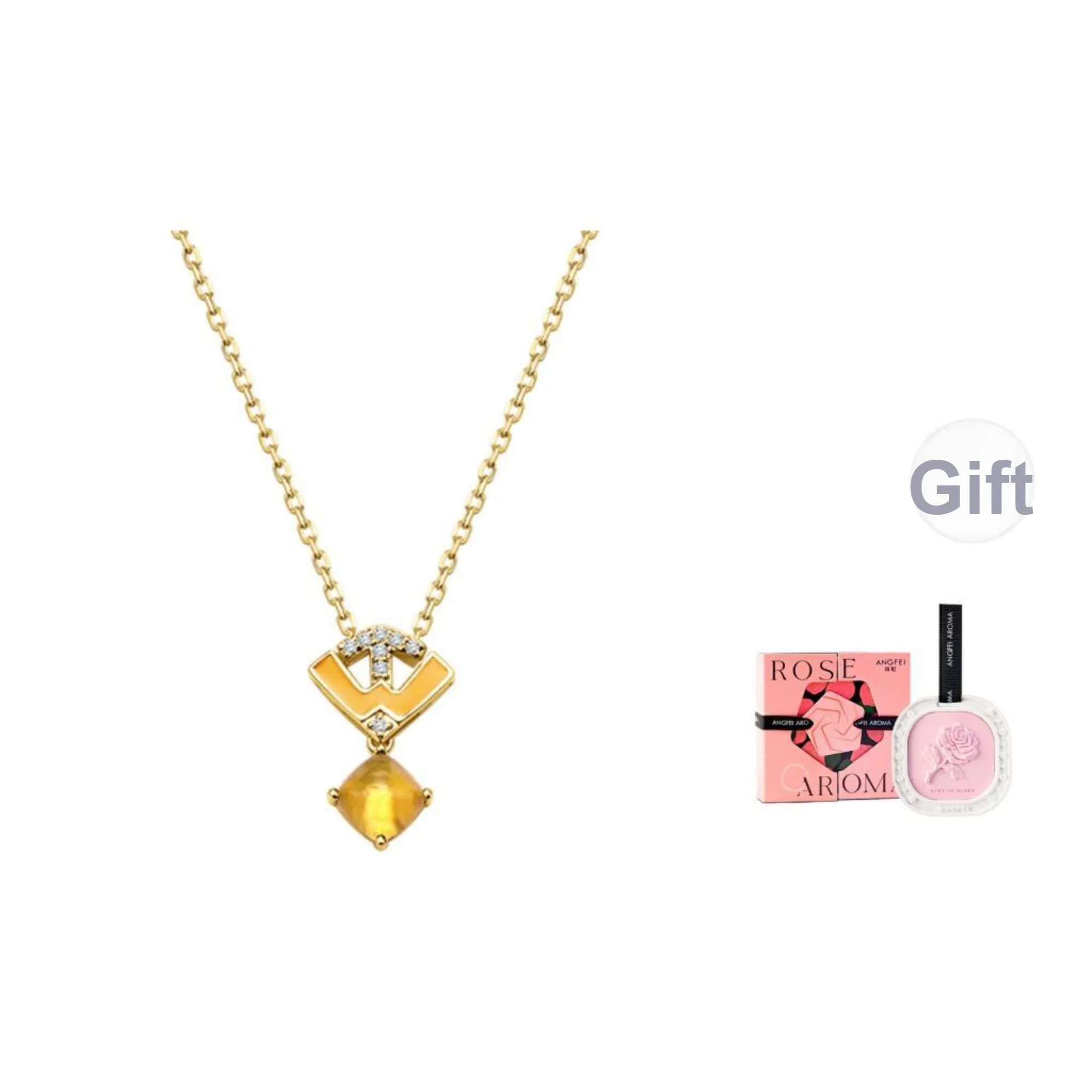 TIANWANG Citrine S925 Silver Necklaces Women's