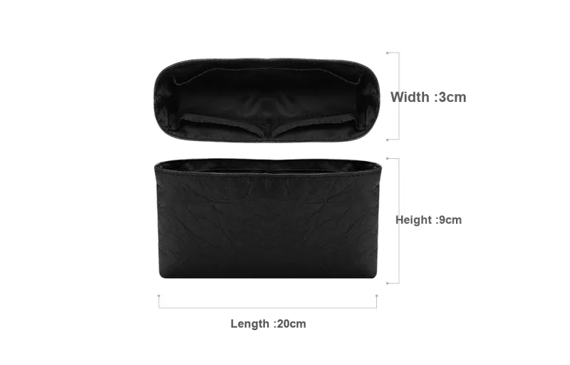 Lan Bao Fan Cow Leather Bag Insert Women's Ecru/Black-118