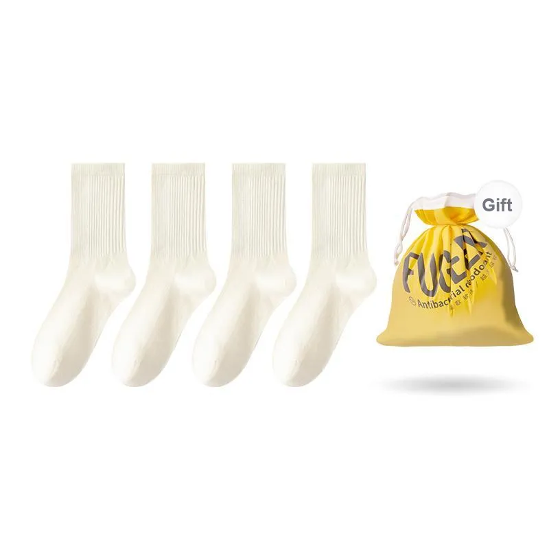 FUGEER Mid Calf Socks Women's 4 Pack-25