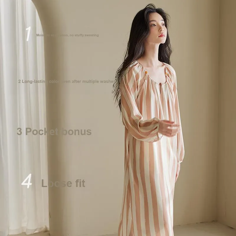Xuan Liang Nightgown Women's Cream Apricot-2