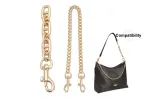(Straight gold) pig nose 12cm + dog buckle decorative chain 45cm