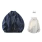 Navy Blue+White Gray Sweatshirt