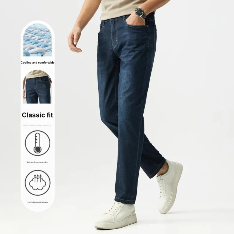 Red bean Jeans Men Blue-3