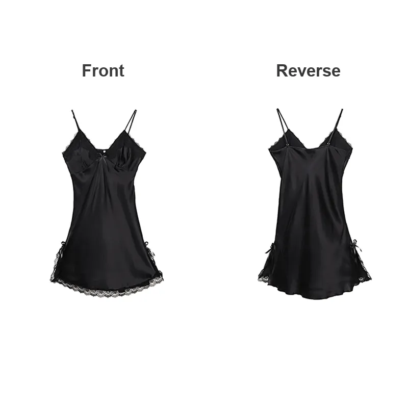 Joycefuuu Bra Nightgown Women's Black-4