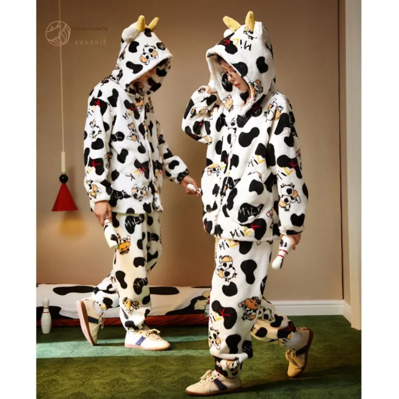 Gongdie x LABIXIAOXIN,LIANMINGKUAN Pajama Set Unisex White-1