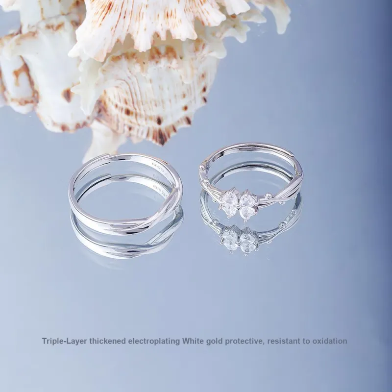 FOREVER MELODY 999 Fine Silver Rings Unisex-5