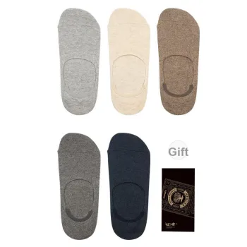 LIANGPU No Show Socks Men's 5 Pack