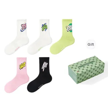 B&C.Room Mid Calf Socks Unisex 5 Pack