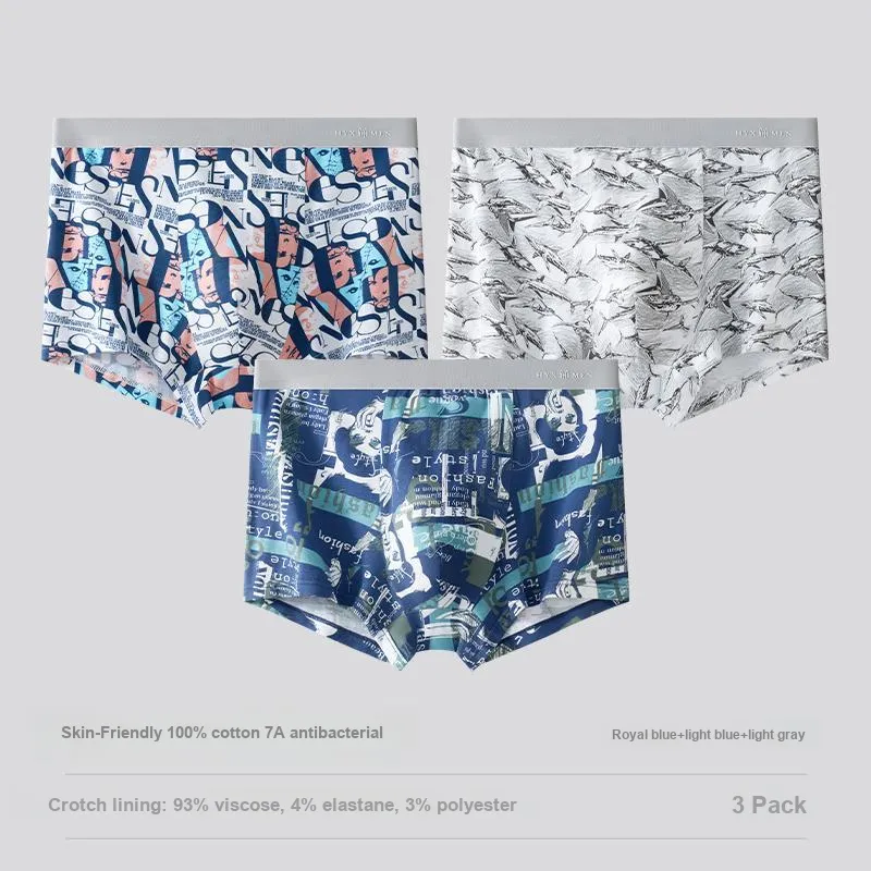 H YXIANG Underpants Men's 3 Pack-3