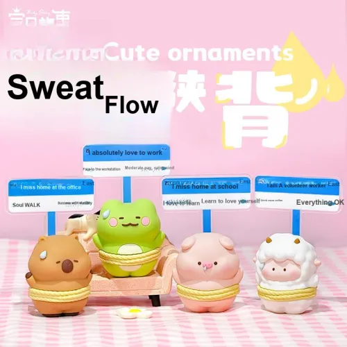 Bobby Bear SWEATING Декоративный столик украшение для снятия стресса в стиле Chibi