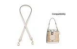Ecru 1.1cm Width Litchi Grain Gold Buckle 65cm[Compatibility Dempsey Bucket Bag]
