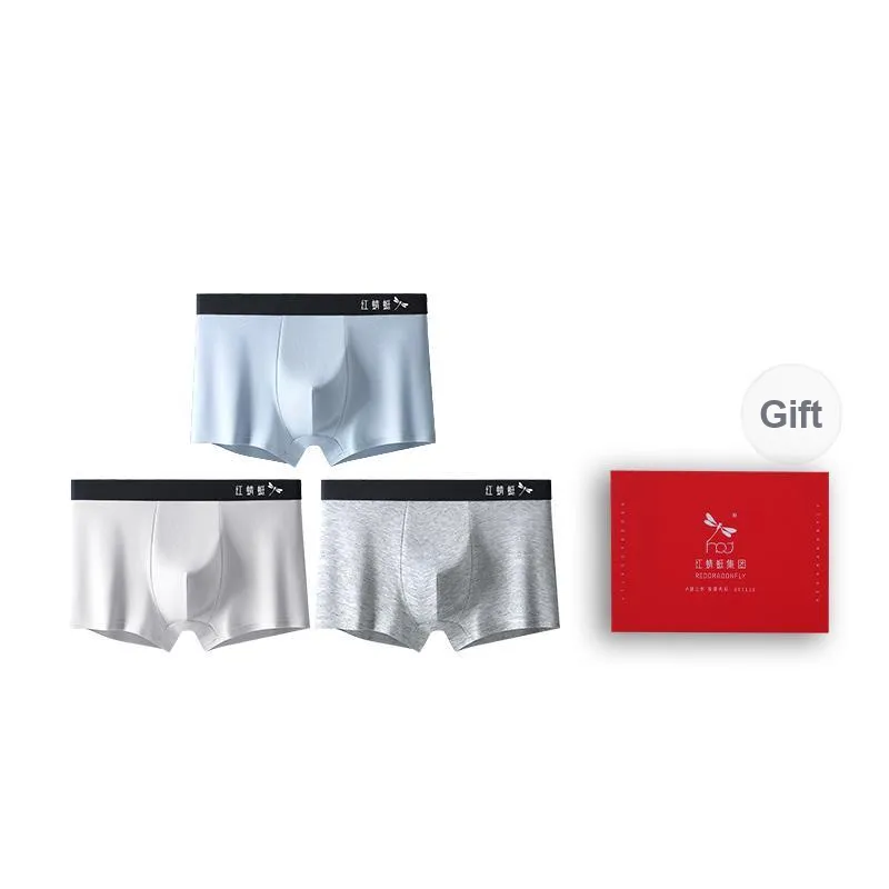 RED DRAGONFLY Cotton Panties Men's 3 Pack Gift Box Set-10