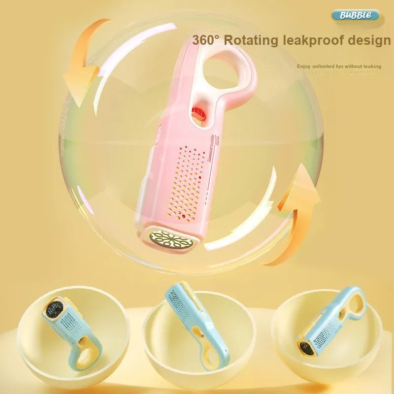 JOY FUER Handheld Fully Automatic Multi Hole Light With Special Gun Rainbow Bubble Gun Outdoor Bubble Machines-3