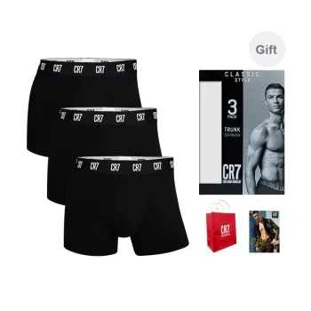 CR7 CRISTIANO RONALDO Boxer Briefs Men's Box 3 Pack Black