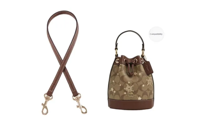 Lan Bao Fan Artificial Leather, Microfiber Bag Accessory, Modified Bag Strap Unisex Ecru-40