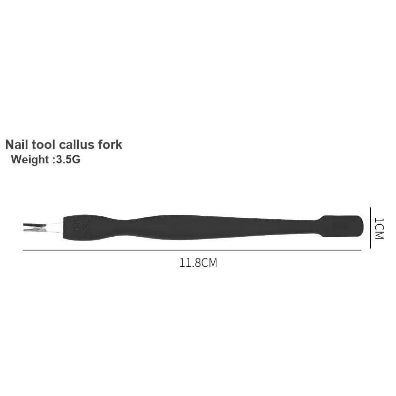 JINGLINGLONG Dead Skin Nail Care Oil Tool Nail Pusher Stainless Steel Black Dead Skin Cross Alcohol Wipe-3