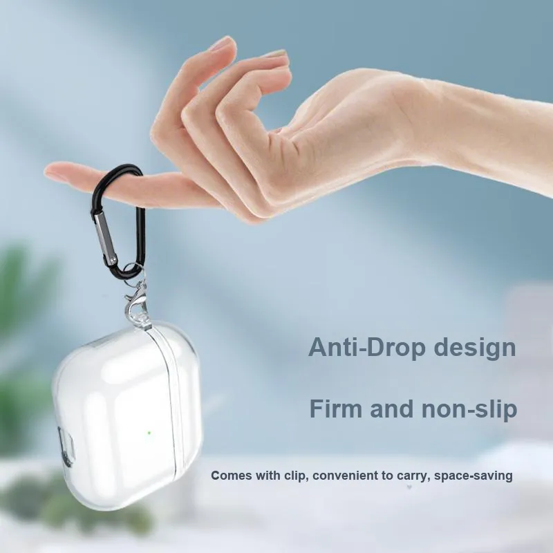 PERFECTSIGHT For AirPods 1/2/Pro PC Impact Resistant Scratch Resistant Stain Resistant Transparent Headphone Cases-8